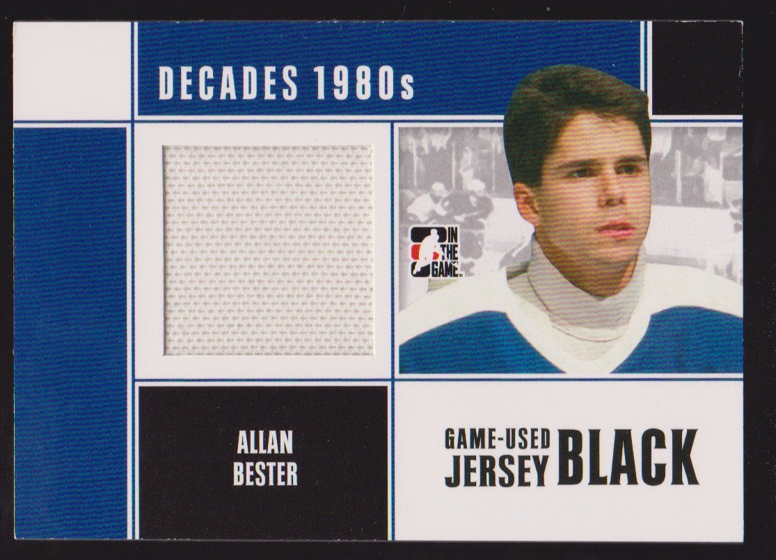 2010-11 ITG Decades 1980s Jerseys Black #M02 Allan Bester (image for) 2010-11 ITG Decades 1980s Jerseys Black #M02 Allan Bester